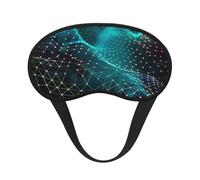 Abstract Polygonal Space Print Blackout Sleep Mask for Women & Men, Zero Eye Pressure Eye Mask for Travel and All - Around Sleep