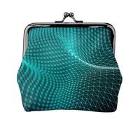 Abstract Polygonal Space Print Print Coin Purse for Men Women Leather Kiss Lock Small Pouch Coin Wallet