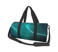 Abstract Polygonal Space Print Round Duffel Bag, Canvas Overnight Travel Tote Bag, Waterproof and Tear-Resistant.Foldable Weekend Travel Bag