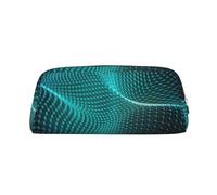 Abstract Polygonal Space Printing Leather Pencil Pouch Pen Case Elegant and Practical Bag for Students Perfect for Office School