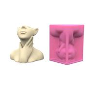 Abstract Portrait Flowerpot Human Shaped Silicone Molds Succulents Planter Epoxy Resin Molds Indoor Home Decors Flower Container