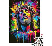 Abstract Portrait Jigsaw Puzzle for Adults 1000 Piece Jigsaw Puzzle Colorful Graffiti Puzzle Game for Family Home Decor 52x38cm/1000pcs