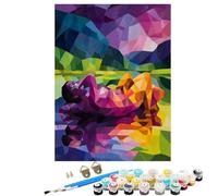 Abstract Portraits Paint by Numbers for Adults, Paint by Numbers, Easy Diy Oil Painting Kits on Canvas with 3 Brushes and 36 Acrylic Pigment, Hobbies for Women, Wall Decor Gifts 16x22 in BJHWK212