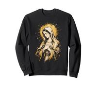 Abstract Praying Virgin Mary Catholic Devotional Sacred Icon Sweatshirt