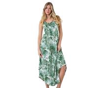 Abstract Print Hanky Hem Dress Dusk Green 10