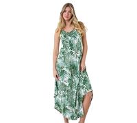 Abstract Print Hanky Hem Dress Dusk Green 8