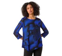 Abstract Print Textured Top Roman Royal 12