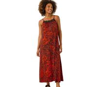 Abstract Print Trim Detail Midi Dress Roman Red 20