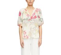 Abstract Print Tunic Collar Blouse Women COMMA Beige 36
