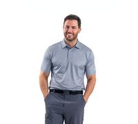 Abstract Print UV Protection Golf Polo Shirt Island Green Grey XXL