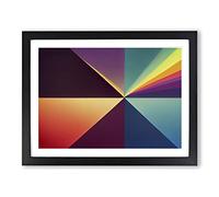 Abstract Prism Art Framed Wall Art Print A2 Black
