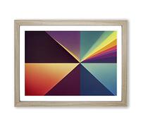 Abstract Prism Art Framed Wall Art Print A2 Oak