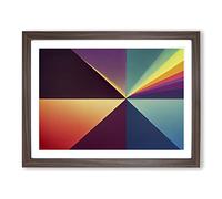 Abstract Prism Art H1022 Framed Print for Living Room Bedroom Home Office Décor, Wall Art Picture Ready to Hang, Walnut A3 Frame (46 x 34 cm)