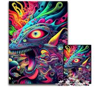 Abstract Psychedelic_181009b - 副本 (2) - 副本 - 副本 1000 Piece Jigsaw Puzzles for Adults Wooden Jigsaw for Teenager & Families, Perfect DIY Decor & Brain-Teasing Challenge 300 PCS