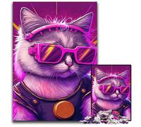 Abstract Psychedelic Cat_178265b - 副本 (2) - 副本 - 副本 Jigsaw Puzzles 1000 Pieces for Adults Wooden Jigsaw for Mother'S Day, Birthdays, Christmas 1000 PCS