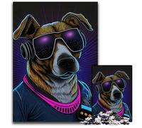 Abstract Psychedelic Dog_178311b - 副本 (2) - 副本 - 副本 1000 Piece Jigsaw Puzzle Difficult Puzzles for Adults Perfect for Christmas, Halloween, Easter, New Year 300 PCS