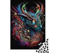Abstract Psychedelic Puzzle Jigsaws 1000 Pieces for Adults & Teenager Age 12 Years Up Christmas Eve Gifts 1000pcs (38x26cm)