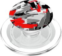 Abstract Punk Grunge Red Black & White Paint Strokes PopSockets PopGrip for MagSafe