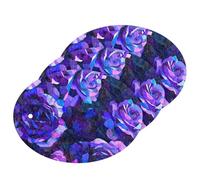 Abstract Purple and Blue Roses in Style of Cubism Detailed Painting with A Dark Background Showing A Floral Pattern in Vibrant Colors Highly Detailed with Rich Brush Strokes Like an