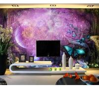 Abstract Purple Forest Butterfly Art 3D Wallpaper Luxury Home Dining Decor Paste Sofa Living Room The Wall for Bedroom Mural-250cm×170cm