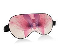 Abstract Purple Pink Flower Vintage Retro Eye Masks Cover Blocks Light Sleep Mask Shade Cover Blindfold Relaxing Eyeshade Cover with Adjustable Head Strap for Men Women Kids