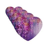 Abstract Purple Weeping Flower Car Air Freshener Cards for Women Men 4 Pack Cute Car Accessories Long Lasting Scent Car Diffuser Hanging Auto Aromatherapy Tablets Car Fresheners Gifts