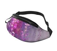 Abstract Purple Weeping Flower Fanny Pack for Men Women, Waterproof Sports Waist Bag Fashion Belt Bag Crossbody Bags Hip Bum Bag with Adjustable Strap Large Sling Bag Purse for Travel Hiking
