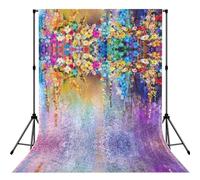 Abstract Purple Weeping Flower Photography Backdrop, Soft Background With Rod Pocket For Studio, Newborn Photos, Weddings & Video Backdrops - 5x7ft