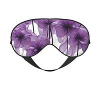 Abstract Purple Weeping Flower Print Functionality Outdoor Travel Eye Mask Breathable Camping Meditation Yoga Friendly