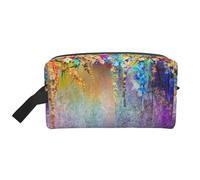 Abstract Purple Weeping Flower Print Travel Bag Toiletry Makeup Organizer for Women and Men, Large Capacity for Cosmetic, Accessories, Toiletries, Shampoo, and Essentials