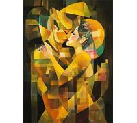 Abstract Puzzle 1000 Pieces, Paper Puzzles, Puzzle for Adults and Children, DIY Large Puzzle Mats, Premium Quality Classic Paper Jigsaw, Home Wall Decor or as a Gift Girl Couple 38x52cm