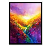 Abstract Rainbow Cleveland Way Yorkshire Moors Framed Art Print Artery8 Multi A4