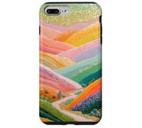 Abstract Rainbow Hills Impasto Flower Field Landscape Art Case for iPhone 7 Plus/8 Plus