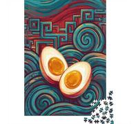 Abstract Ramen Egg Art 1000 Piece Jigsaw Puzzle for Adults, 70x50cm/1000pcs, January Puzzle Activity, Relaxing Home Time And A Fresh Start