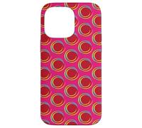 Abstract Red Colored Dot w/Swirl Border - Personal Merch Case for iPhone 14 Pro Max