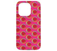 Abstract Red Colored Dot w/Swirl Border - Personal Merch Case for iPhone 15 Pro