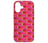 Abstract Red Colored Dot w/Swirl Border - Personal Merch Case for iPhone 17
