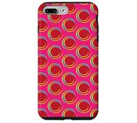 Abstract Red Colored Dot w/Swirl Border - Personal Merch Case for iPhone 7 Plus/8 Plus