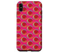 Abstract Red Colored Dot w/Swirl Border - Personal Merch Case for iPhone XS Max