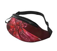 Abstract Red Dragonfly Fanny Pack for Women Men Fashion Waist Pack Adjustable Belt Bag for Workout Running Travelling Casual Waist Bag