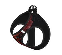 Abstract Red Dragonfly Print Adjustable Reflective Harness Leash Set For Cats, Dogs And Small Pets, Soft Breathable Mesh Walking Vest With Escape-Proof Lead