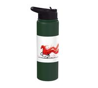Abstract Red Smoke Horse Dynamic Equine Art Stainless Steel Insulated Water Bottle