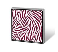 Abstract Red Zebra Stripe Pattern Unisex Brooches & Pins Square Lightweight Lapel Badge Jewelry for Clothing Shawl Hat