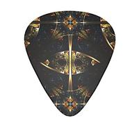 Abstract Retro Fractal Art 12-Pack Guitar Picks, Includes Thin, Medium & Heavy Gauges 3 Sizes for Guitar Electric Acoustic Picks