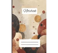 Abstract Retro Notebook: Mid Century Modern Circle Cover in Neutral Earth Tones