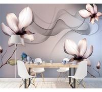 Abstract Retro Simple Ink Line Flower 3D Wallpaper Luxury Silk Study Dining Feature Sofa Grey Bedroom Living Room Tv Decorative Wall-430cm×300cm