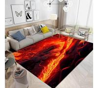 Abstract Rock Flame Texture 3D Printing Soft Children'S Room Carpet 80 X 120 Cm - Low Pile Non-Slip Area Rug - Washable - Anti-Stain, Non-Shedding: Nmentally Friendly - Easy To Clean - -2006777654204