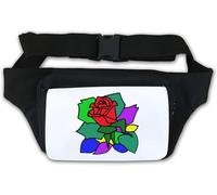 Abstract Rose Colorful Artwork Stylish Waist Bag Fanny Pack White