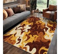 Abstract Rugs Living Room, Cool Fire Modern Rug Bedroom Kitchen Machine Washable Non Slip Low Pile, Abstract Home Decor Area Rug Carpet 100 x 150 cm, j1d3129