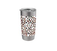 Abstract Rustic Circles Pattern Modern Brown and Black Polka Stainless Steel Insulated Tumbler